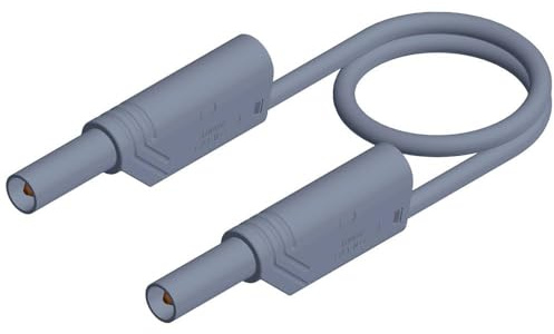 Sicherungshülsen [Kederstecker 4 mm - Kederstecker 4 mm] 2.00 m grau SKS Hirschmann MLS WS 200/2 5 grau