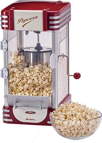 Ariete Popcornmaschine mit Antihaft-Korb mit Mischklinge. Korbkapazität 700 g. Rot