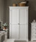 Gainsborough Double Wardrobe. Large Solidly built white wardrobe with 2 doors, top shelf and hanging rail. QUALITY