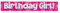 OakTree 625273 Holografisches Banner mit Aufschrift Birthday Girl, Rose, 274 cm