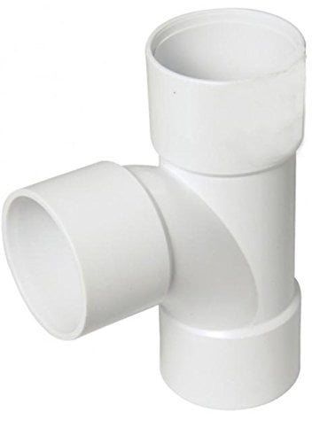 FLOPLAST Solvent White 40mm (43mm) Waste Swept Tee - Bag of 2