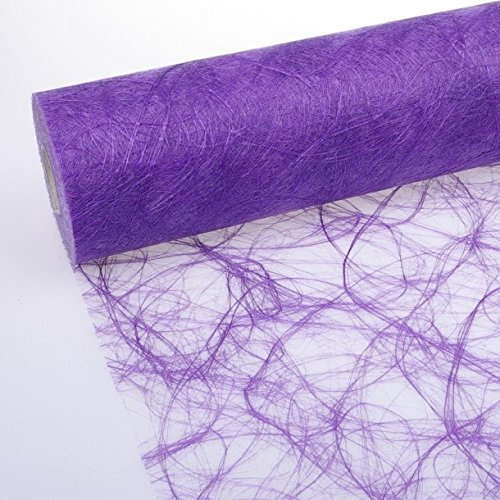 Sizoweb Tischband - 25 Meter Rolle + 100 Deko Sterne in Silber Gratis (30cm Breite, Flieder)
