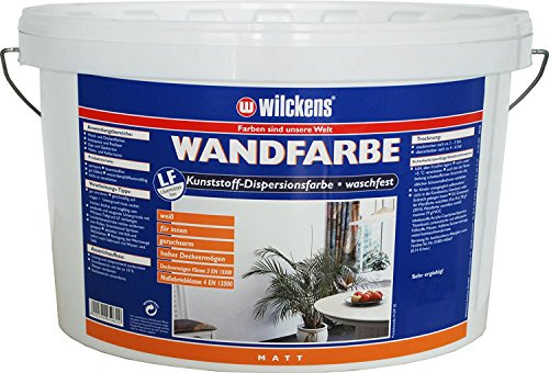 innen Wandfarbe weiss waschfest inkl. 4x 5m Abdeckfolie (Wandfarbe waschfest 5 Liter)
