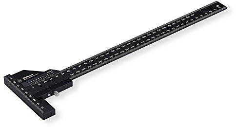 Woodraphic Doppelfunktions-Messschieber zum Messen und Markieren von Mittel Schwarz