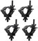 4x Equinox TC25B Aluminium 25kg Black Half Coupler 33-38mm Truss Clamp