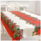 Amacoam Weihnachtstischdecke Tischdecke Weihnachten Stoff Wachstischdecke Weihnachten Abwaschbar Tischtuch Schleife Weihnachten Tischdekoration Dekoschleifen Weihnachten 150x180cm