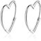 Chandler silber 925 Liebe Herz Ohrringe für Damen Mädchen große Kreise Hypoallergen Ohrschmuck Mode Minimalismus Hochzeitsgeschenk