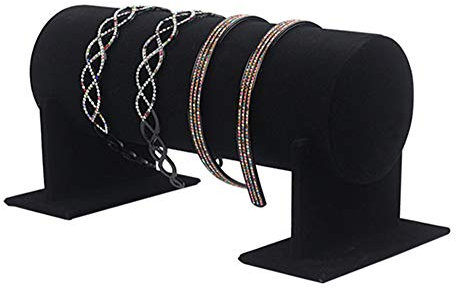 Leww Schmuck-Ständer, abnehmbarer Kopfbügel, Haarband, Haarspange, Halter, Organizer, Samt, T-Stange, Präsentationsständer für Ketten, Armbänder, Halsketten, Vitrine