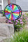 Wolkenstürmer® Chinarad Duo Windrad 20cm - farbenfreudiges Windspiel als Deko für den Garten, Terrasse oder Balkon (Zweirad (Duo))