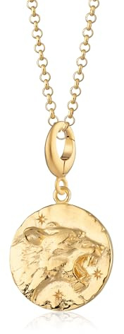Lily Charmed - 925 Sterling Silver Zodiac Star Sign Pendant Necklace with 18 Chain or 18ct Gold Plated Horoscope Necklace