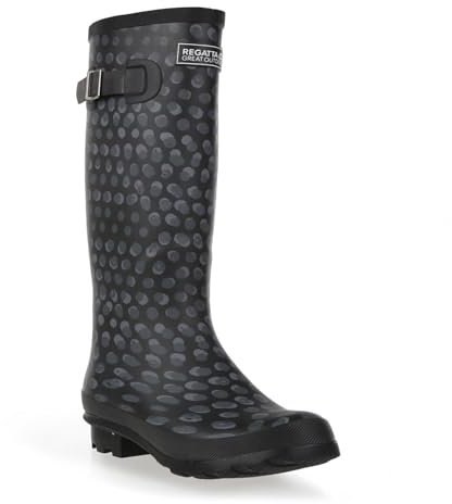 Regatta Lady Fairweather, Damen Gummistiefel, BalckAnimalPrint, 36 2/3 EU