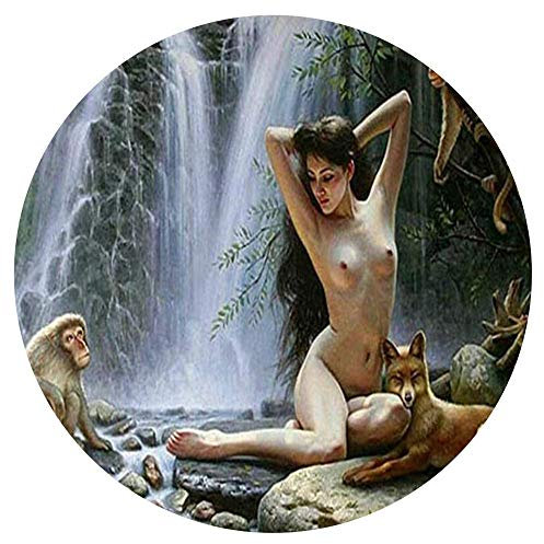 Nackte Frau im Wald Puzzles für Erwachsene 1000-teilige Verpackungssammlung Jedes Stück ist EIN Unikat, die Teile passen perfekt zusammen, das Puzzle für Erwachsene