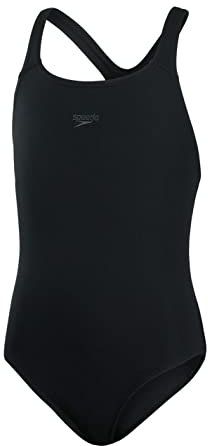 Speedo Eco Endurance+ Medalist Costume intero Bambina, Nero, 9-10 Anni