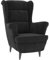 vidaXL Sessel, Relaxsessel mit gepolstertem Sitz Armlehnen, Fernsehsessel Loungesessel für Wohnzimmer, Polstersessel Ruhesessel, Schwarz Samt