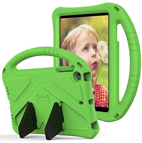 MadeRy Coque pour iPad Mini 5 (2019) / iPad Mini 4 / Mini 3 / Mini 2 / Mini 7.9 inch, Enfant Anti-Chute Étui en Silicone Housse avec Support et Poignée, Vert