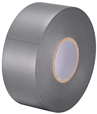 sourcing map Cinta aislante 40mm Ancho 26M Largo 0.26mm Grueso PVC Cinta Eléctrica Gris