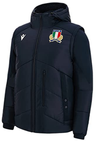 Macron Daunenjacke mit abnehmbaren Ärmeln Italie Rugby 2022/23