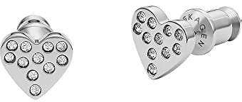 Skagen Ohrringe Für Frauen Kariana, Länge: 7.5mm, Breite: 8mm Silberne Edelstahl-Ohrringe, SKJ1681040