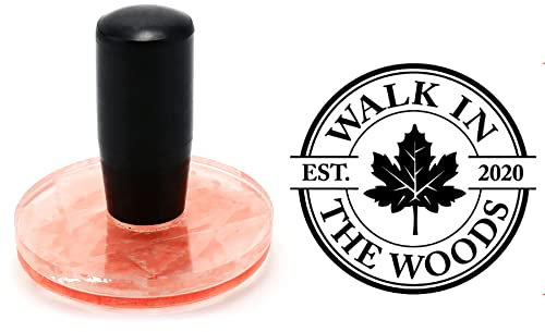 Timbro di gomma in legno personalizzato per logo aziendale (acrilico, 3 cm)