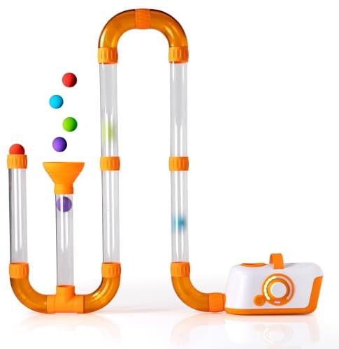 Fat Brain Air Toobz | Luftbetriebenes Ball- und Röhren-Physikspielzeug | Wissenschaftsexperimente für Kinder | Kreatives STEM Spielzeug Ab 3 Jahren