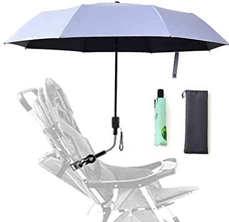Sombrilla for Cochecito, Sombrilla UV Universal for Cochecitos y Cochecitos, Sombrilla for Cochecito con Clip, Sombrilla for Cochecito de Bebé con Abrazadera de Fijación Ajustable, 95 cm de Diámetro (