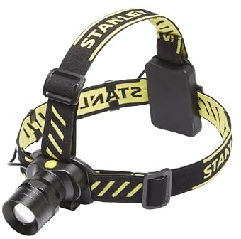Stanley SXLS50101E - Linterna LED ajustable (aluminio, 3 W), color negro y amarillo