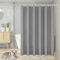 Vinabo Rideau Douche, 180 x 200 cm, Rideau de Douche avec 12 Crochets, sans Percage, Tissu PEVA Imperméable Lavable en Gris