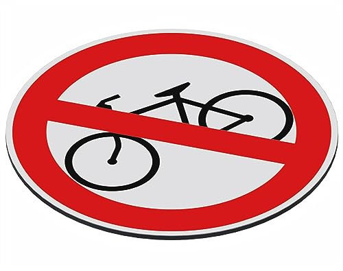 SCHILDER Systeme Verbotsschild – Radfahren verboten – 3mm Aluminium-Dibond-Schild - 20cm ⌀ – Wasserfest und Witterungsbeständig für den Innen- und Außenbereich – 100% Made in Austria