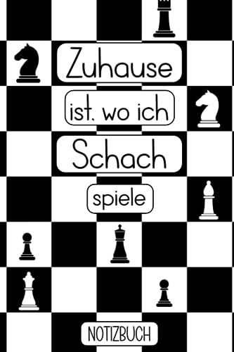 Notizbuch: Notizbuch Schach, 120 gepunktete Seiten, A5 (6'x9'), schönes Tagebuch und Journal, Notebook für Schachspieler und Schachspielerinnen, Chess