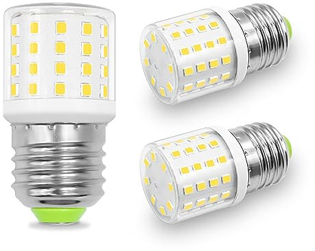 LED Maiskolben E27 Energiesparlampe 4W Kompakte kleine Glühbirne 5000K Tageslicht Weiß Helles Licht 600LM 220V 120V Edison Schraube Sockel Nicht Dimmbar IP54 Wasserdicht Kellertreppenlicht, 3er-Pack