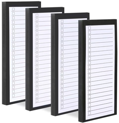 Magnetische Notizblöcke für Kühlschrank, 200 Blatt, Einkaufslisten-Magnetblock für Kühlschrank, volle magnetische Rückseite, Große, magnetische Notizblöcke für Einkaufsliste, To-Do-Liste, 4 Stück
