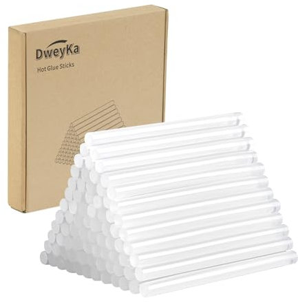 Dweyka 220 Pack Hot Glue Sticks, 7mm x 100mm Hot Melt Glue Gun Sticks, Perfect for DIY Craft Projects and Sealing (220 Pack, 7mm x 100mm)