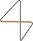 NAKEAH Porte-manteau d'angle, porte-vêtement mural, vêtements de ménage, porte-vêtements d'angle suspendu, porte-écharpe (Color : Black)