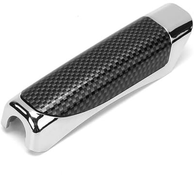 ORBHES Auto Handbremse Abdeckung Protector Dekoration Abdeckung, kompatibel mit Smart Fortwo Forfour 450 451 452 453 454 EQ, Automobil-Interieur,A-Carbon Fibre