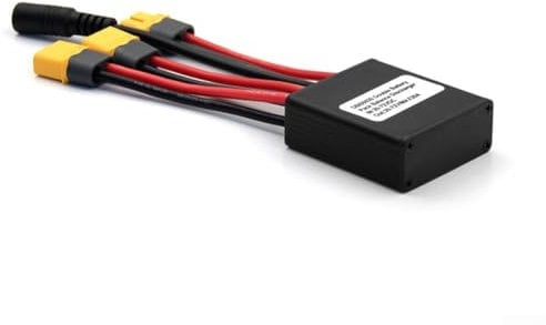 HOHOVYVY Dual battery parallel module, motor extension cable, for e-bike, double battery connection adapter, 12 V - 72 V 20 A with charging port