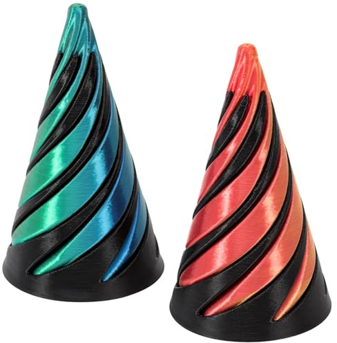 Youkly 2Pack Impossible Cone, Pyramid Spiral Cone Fidget Toy | 3D Printed Pass Through Fidgets Toy, Desktop Mini Vortex Cones Sculpture
