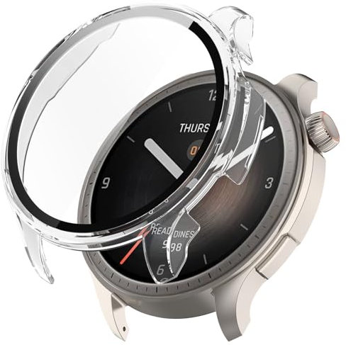 YAODLE Hülle für Amazfit Balance 46 mm Schutzhülle,PC Ultradünne HD Hartglas Glas Kratzfest 360° Rundum Displayschutz (Durch)