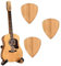 Guitar Pick Holder, Wooden Acoustic Guitar Pick Box, Guitar Pick Case,Guitar Pick Holder with 3 Guitar Picks,Guitar Pick Storage Container with Stand,Guitar Pick Rack for Guitar Players Lovers