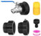 IBC Tote Water Hose Adapter 275-330 Gallon IBC Tote Water Tank Fittings 304 Stainless Steel 1/2NPT to 3/4GHT Garden Hose Valve with 2.44fine, 2fine and 2coarse Thread Adapter