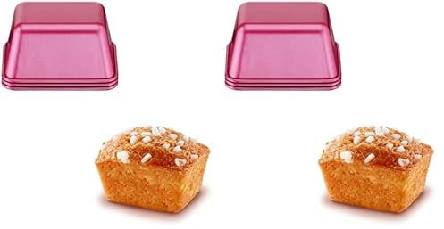 Tefal Creabake 3 moules à mini-cakes 8,3 x 6,5cm, Revêtement antiadhésif, Cuisson parfaite, Démoulage facile, Interchangeables, Empilables, Recettes créatives et savoureuses salées et sucrées J3079804
