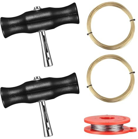 Janety 5 Pièces Universel Outils pour Pare Brise, 3 PCS Fils de Coupe et 2 PCS Poignées de Vitre, Outil Universel de démontage de Pare-Brise, Outil de Dépose de Vitres de Voiture
