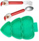 FRCOLOR Christmas Tree Shape Boys and Girls Plate Divided Food Tray Fork Spoon Set Christmas Party Plates for Boys and Girls Dinnerware