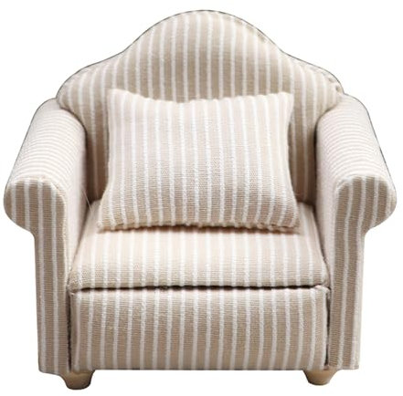 Puppenhaus Sofa Couch Miniatur - Sofa Kissen Set Zubehör Raummöbel Spielzeug | Miniatur Möbel Wichtel Möbel | Couch Sessel Sofa Mit Kissen | Puppenhaus Möbel Zubehör,für Wohnzimmer Schlafzimmer Modern