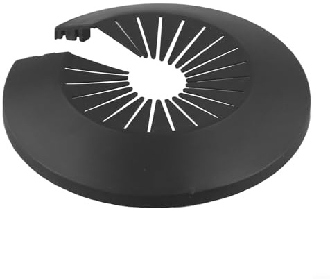Lecreatekit Flansch-Rohrabdeckung, 5 Stück, dekorative Flansch-Rohrabdeckungen, Kunststoff, Heizkörperrohrabdeckungen, schwarze Rohrmanschetten, geteilter Kunststoff (50–78 mm)