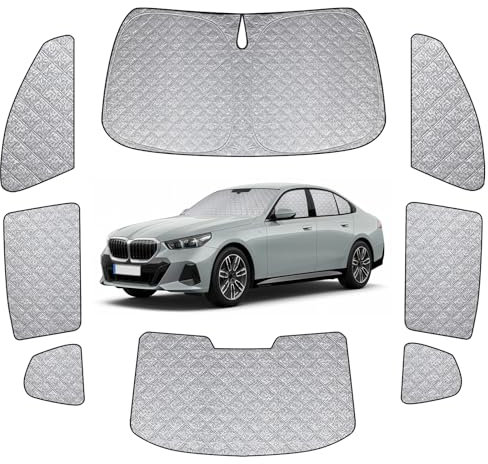 Protector de Parabrisas Compatible con BMW Serie 5 (G30) 2017-2024 - 8PCS Cubierta de Parabrisas de Coche, Parasol Coche Termico, Cubierta de Parasol Interna para Automóvil, Parasol Plegable