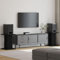 vidaXL Schwarze Eichen-Lautsprecherständer zur Präsentation | Robuste Holzbauweise kompakte Größe 30 x 40 cm modernes Design Heimkino & Wohnzimmer hält Audioequipment sicher | Holzstütze Möbel