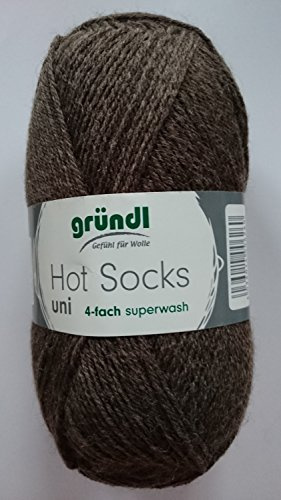Grundl Strumpfwolle Hot Socks Uni 50, 50g, Fb. 10