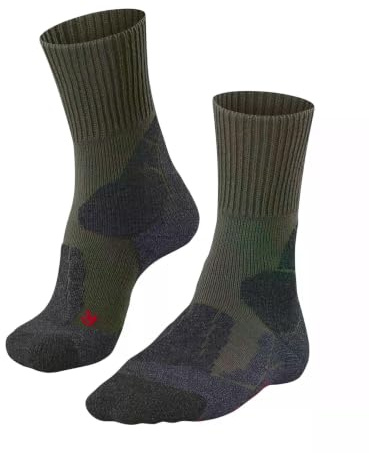 FALKE Damen TK1 Wandersocken atmungsaktive schnelltrocknende klimaregulierende geruchshemmende Wolle Funktionsmaterial starke Polsterung antiblasen Trekkingsocken warm dicke Thermosocken 1 Paar
