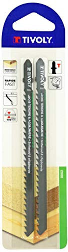 TIVOLY XT505520002 - Blister MADERA BLANDA Y AGLOMERADO/Hoja de calar largo 132 mm corte 110 mm (Envase de 2 pz.)