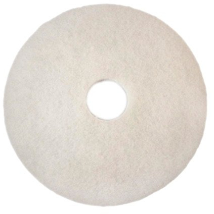 Scotch-Brite Floor Pad, White, 457 mm, pack of 5 | For dry polishing and buffing; reusable and washable polishing pad, resists clogging and loading